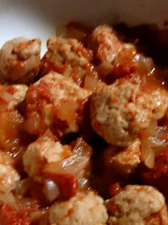 豚こまからの~肉団子のトマト缶煮-レシピのメイン写真
