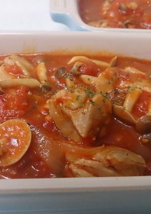 フライパン１つで～チキンのトマト煮込み-レシピのメイン写真
