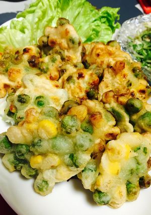 グリンピースとコーンのかき揚げ-レシピのメイン写真
