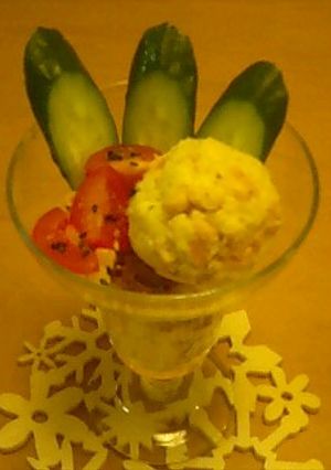 お豆腐屋さんのおからサラダ～パフェ風～-レシピのメイン写真