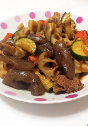 食物繊維たっぷり！豚肉と根菜の甘辛炒め☆-レシピのメイン写真