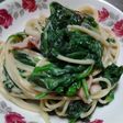 ほうれん草とベーコンのクリームパスタ