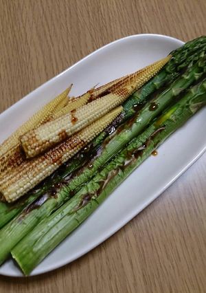 アスパラとヤングコーンのグリル焼き♪-レシピのメイン写真