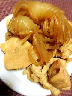 鳥肉と白滝の甘辛煮-レシピのメイン写真