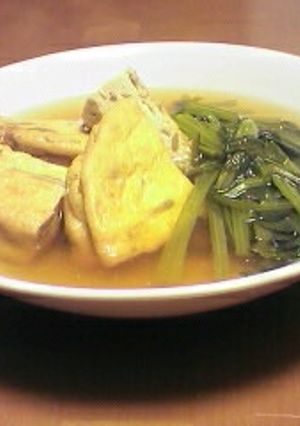 ほっこりやさしい♪がんもと小松菜の煮物-レシピのメイン写真