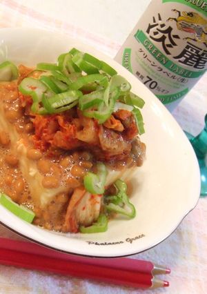 ダイエット中の夕飯☆キムチ納豆腐-レシピのメイン写真