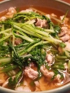豚肉と水菜の煮びたし-レシピのメイン写真