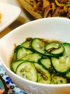 きゅうりと市販のもずく酢の和え物-レシピのメイン写真