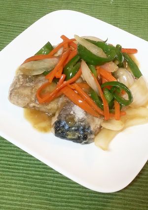 鯖缶で♪柔らか揚げない甘酢あんかけ-レシピのメイン写真