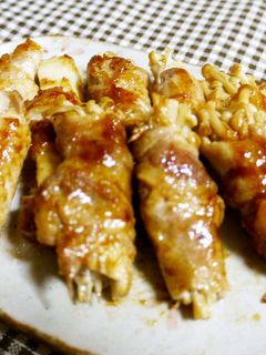 豚肉でえのき&長芋巻き~焼肉のタレで~-レシピのメイン写真