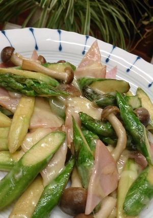 疲労回復★アスパラとハムのチーズ炒め-レシピのメイン写真