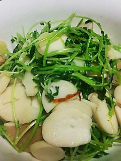 豆苗とエリンギのペペロン炒め-レシピのメイン写真