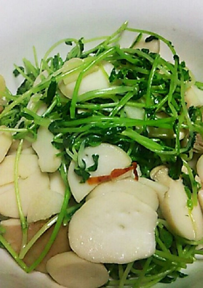 豆苗とエリンギのペペロン炒め-レシピのメイン写真