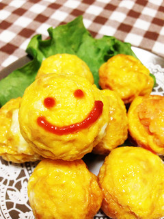 たこ焼き器で*ひとくちオムライス♡-レシピのメイン写真