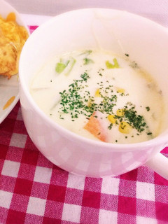野菜たっぷり♡ミルクコンソメスープ♬-レシピのメイン写真