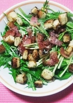 みず菜のサラダ-レシピのメイン写真