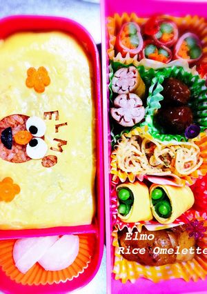 エルモ♡オムライスキャラ弁-レシピのメイン写真