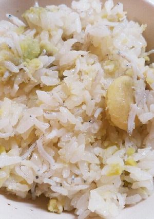 空豆としらすの炊き込みご飯-レシピのメイン写真