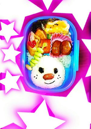 ポケモンキャラ弁豆でミジュマルおにぎり-レシピのメイン写真