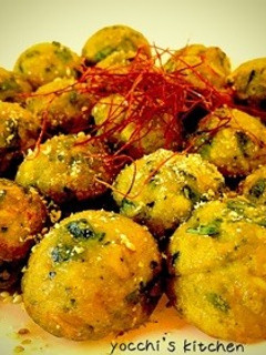 たこ焼き器で簡単!ヘルシー豆腐野菜チヂミ-レシピのメイン写真