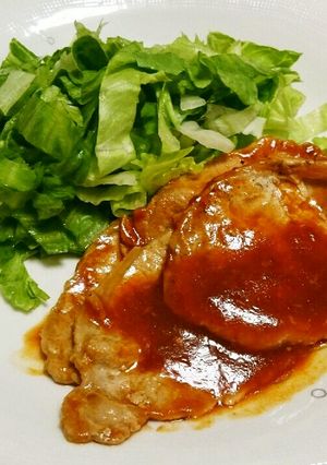 豚スライスで♪お手軽ポークチャップ☆-レシピのメイン写真