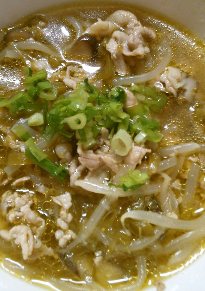 胡麻油で簡単♪豚肉と もやしの中華スープ-レシピのメイン写真
