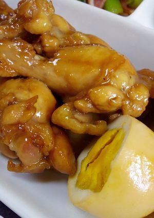 お酢で柔らか♡鶏手羽の甘辛煮-レシピのメイン写真