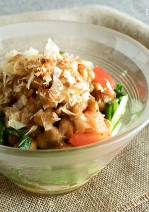 トマトにら玉ねぎ納豆和え☆美容＆健康♪-レシピのメイン写真