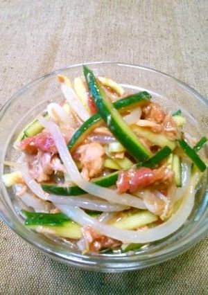 きゅうりtoもやしno梅肉和え-レシピのメイン写真