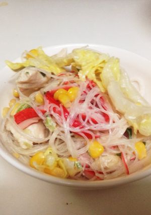 鶏胸肉と春雨とキャベツのサラダ-レシピのメイン写真