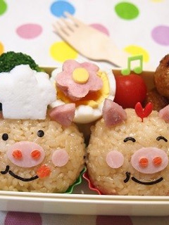 カンナ君&ハナちゃんおにぎり弁当-レシピのメイン写真