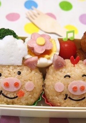 カンナ君&ハナちゃんおにぎり弁当-レシピのメイン写真