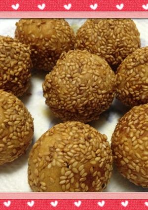 香ばしうまっ♡さつまいも胡麻団子-レシピのメイン写真