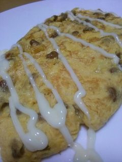 簡単 納豆オムレツ-レシピのメイン写真