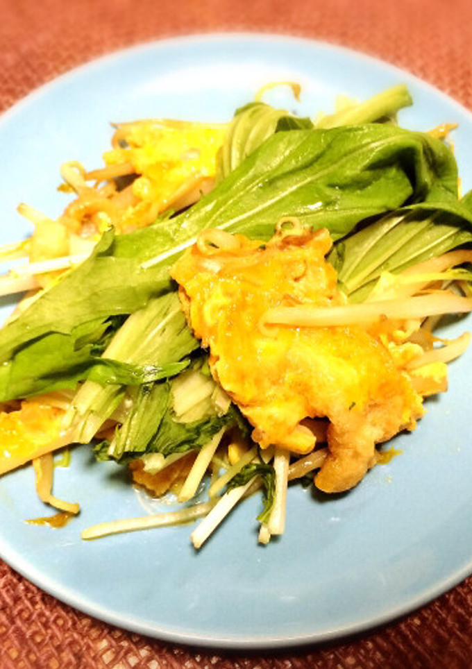 あともう1品！モヤシと水菜の卵とじ-レシピのメイン写真