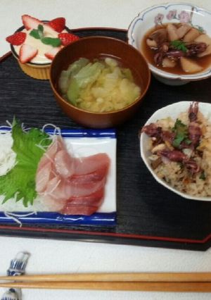 血管ダイエット食295（ほたるイカ飯）-レシピのメイン写真
