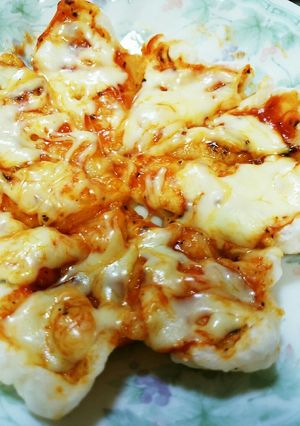 余ったお餅大活躍！モチモチ餅ピザ-レシピのメイン写真