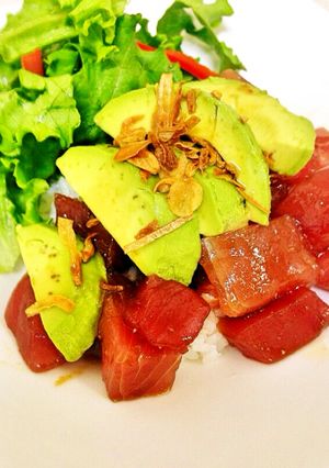 タレに絡めるだけ♡ハワイアン♡ポキ丼-レシピのメイン写真