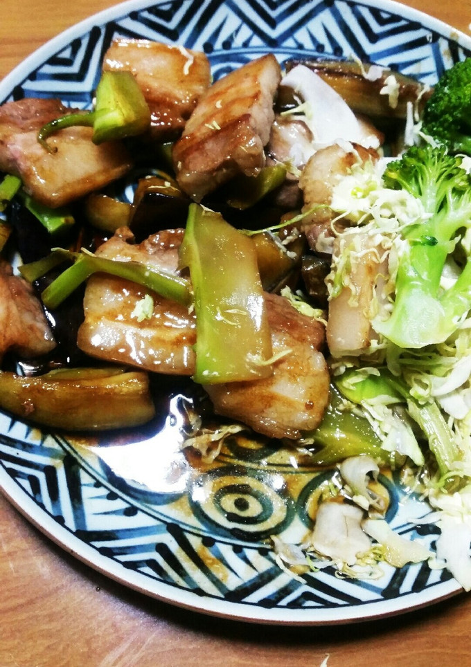 豚肉の照り焼きと茄子の炒め-レシピのメイン写真