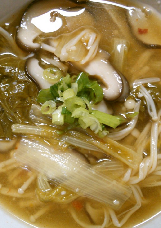 山東菜と 椎茸 えのきの ピリ辛中華煮！-レシピのメイン写真