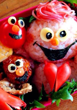 モッピー＆エルモ☆簡単キャラ弁♬-レシピのメイン写真