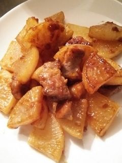 豚バラ大根で甘辛味噌炒め-レシピのメイン写真