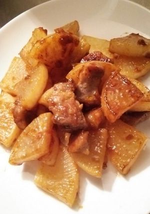 豚バラ大根で甘辛味噌炒め-レシピのメイン写真