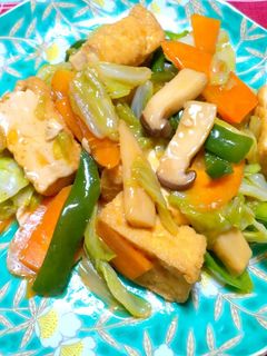 厚揚げ豆腐と野菜の中華風炒め-レシピのメイン写真