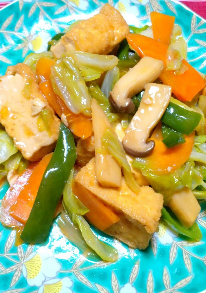 厚揚げ豆腐と野菜の中華風炒め-レシピのメイン写真