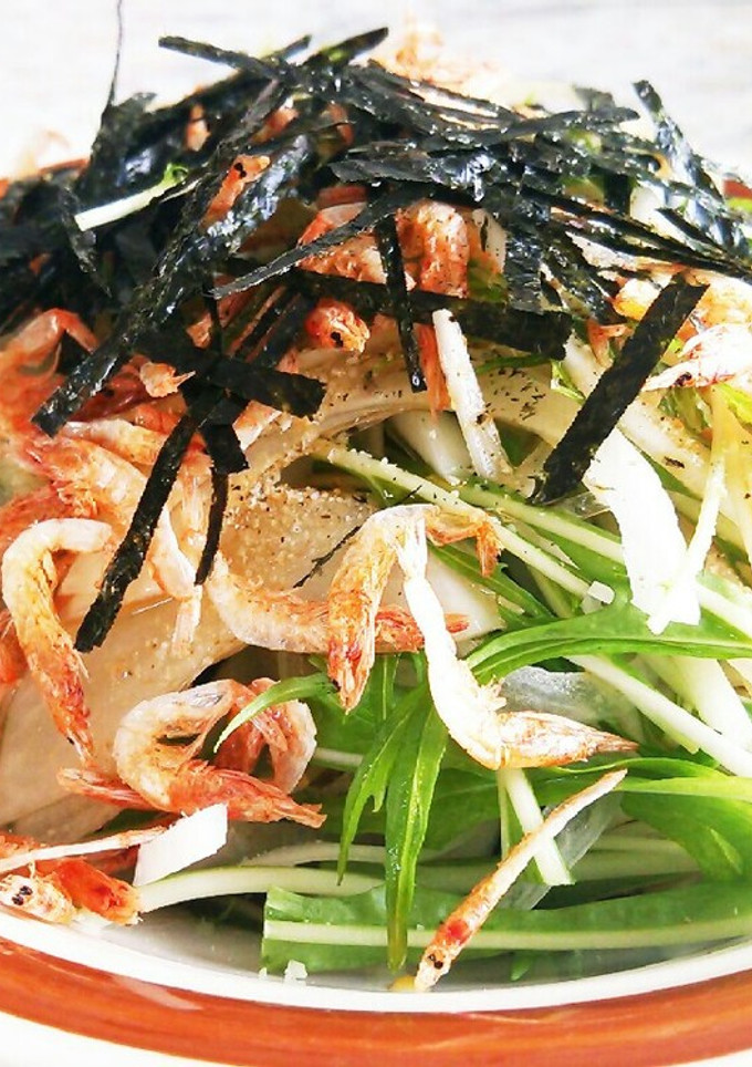 桜えびと水菜の和サラダ-レシピのメイン写真