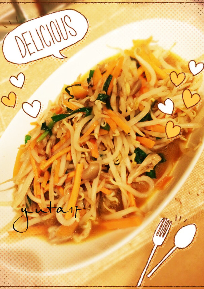 舞茸しめじともやしの野菜炒め-レシピのメイン写真