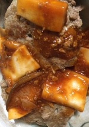 かんたんハンバーグ（きのこソース）-レシピのメイン写真