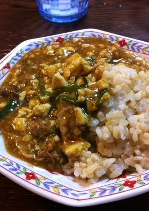 玄米でニラと豆腐のカレーライス-レシピのメイン写真
