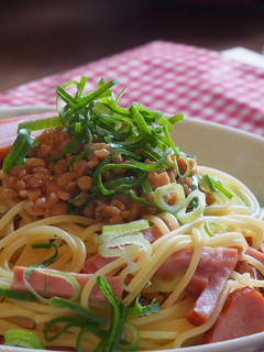 夏は。和風な納豆パスタ-レシピのメイン写真